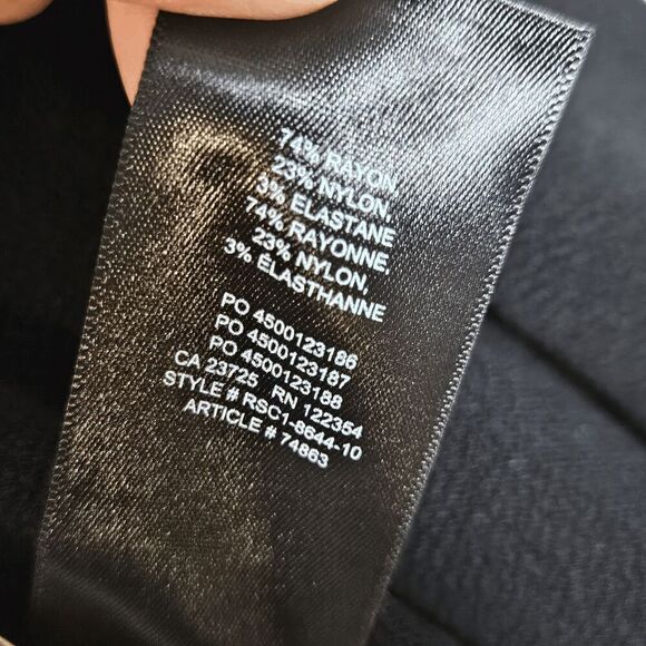 Babaton Artizia Gaudi Matte Long Sleeve Wrap Dress Style RSC1-8644-10 Women's Bl - Picture 4 of 4